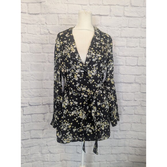 Scotch & Soda Amsterdam Unstructured Blazer Black & Daisy Print Size Sm - Picture 1 of 9